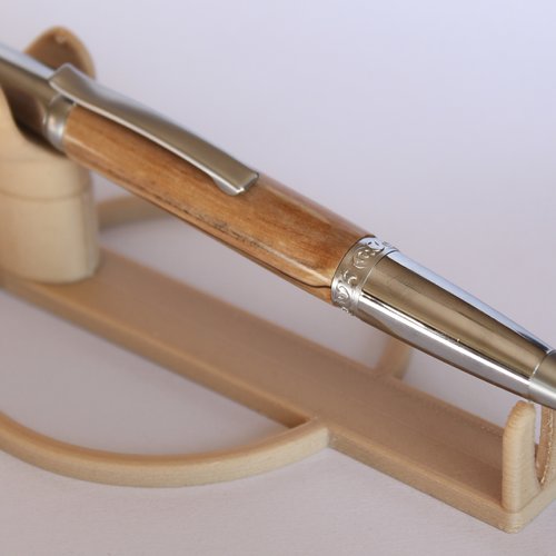 Stylo rotatif "sierra" en hêtre échauffé