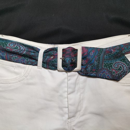 Ceinture " cachemire cyan "