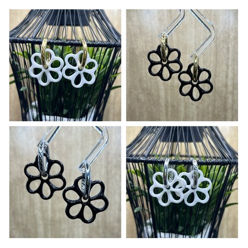 Box creoles + pampilles fleurs interchangeables