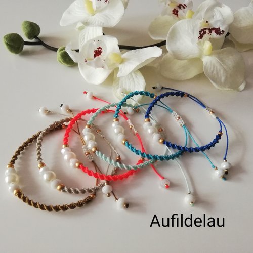 Bracelets en macramé torsadé et perles miyuki