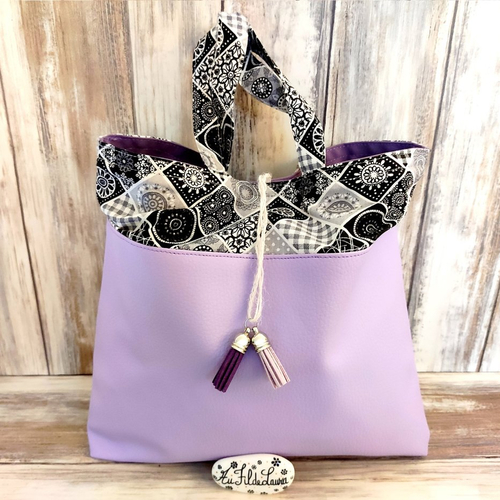Mini sac violet clair femme - sur commande -