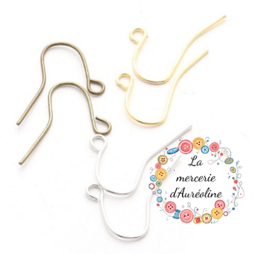 Boucle d'oreille crochet hameçon x10