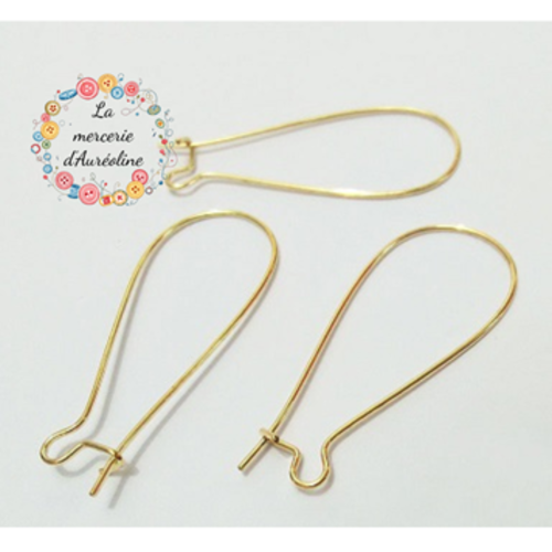 Boucle d'oreille crochet dormeuse doré x 4