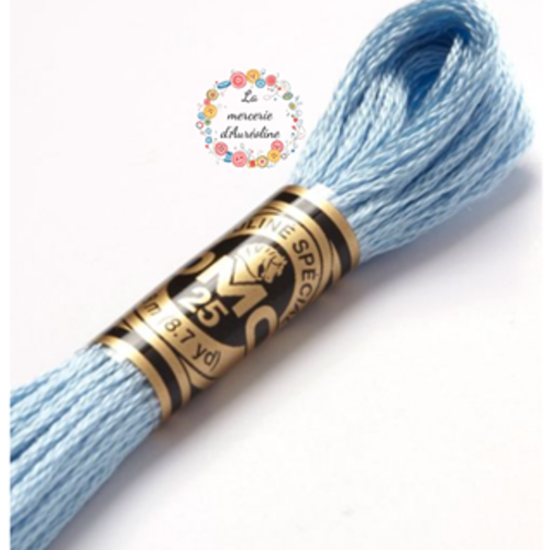 Fil à broder main dmc n°827 - bleu myosotis