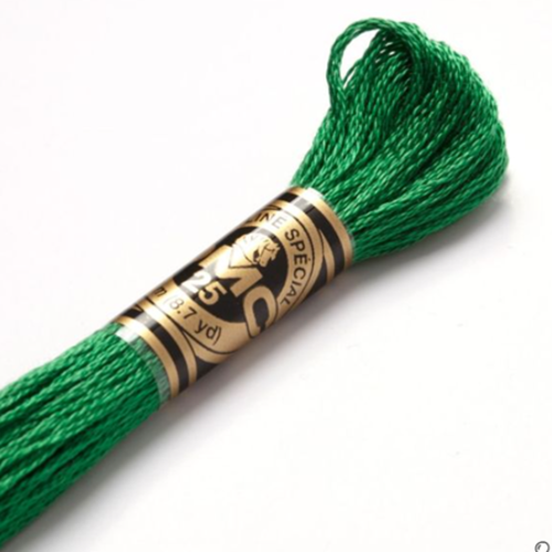 Fil à broder main dmc - 910 - vert anglais