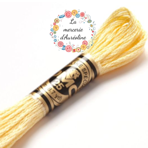 Fil à broder main dmc n°745 - jaune banane