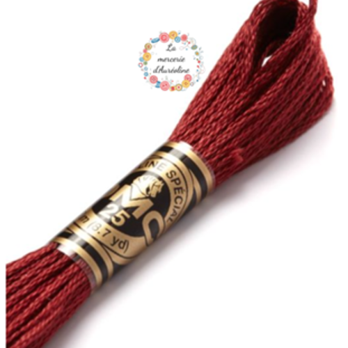 Fil à broder main dmc n°221 - rouge de mars