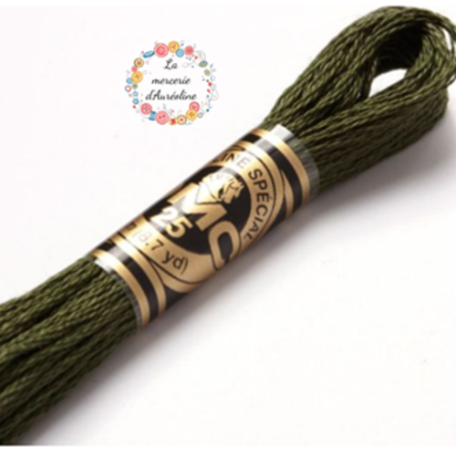 Fil à broder main dmc n°935 - vert sous bois