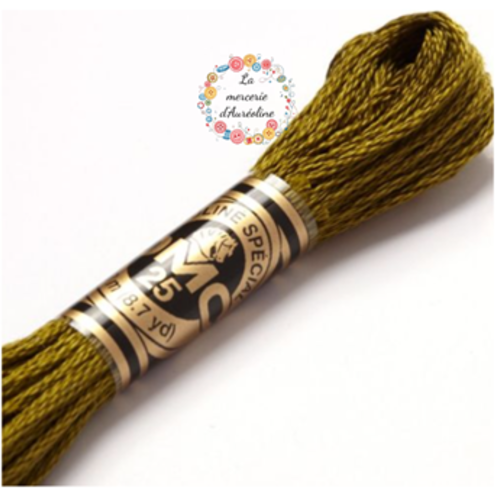 Fil à broder main dmc - n°730 - kaki