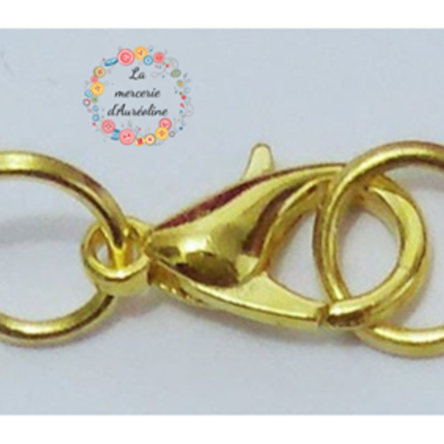 Fermoir à homard gold -12mm