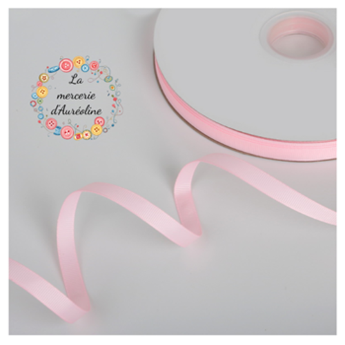 Ruban gros grain rose ballerine - 2cm x2m