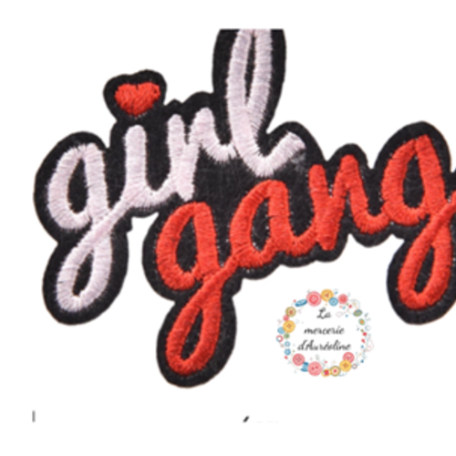 Patch "girl gang" rouge et blanc