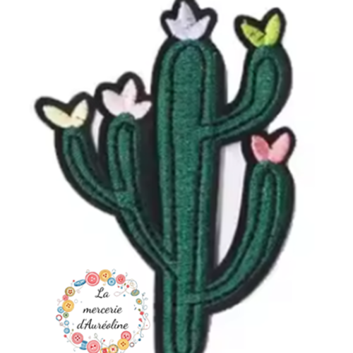 Patch "cactus fleuri"