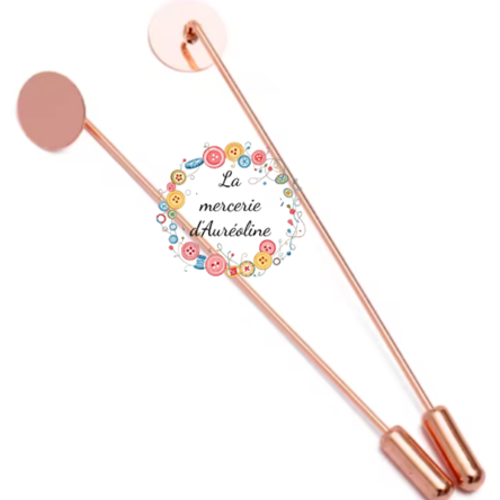 Fibule avec base ronde cuivre rosé