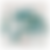Perle ronde verte irisé  marron - 3mm x20