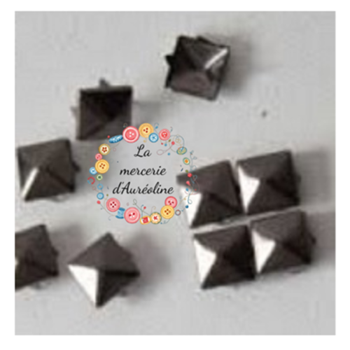 Clous carrés à griffes noir x 10