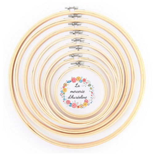 Tambour à broder rond en bois