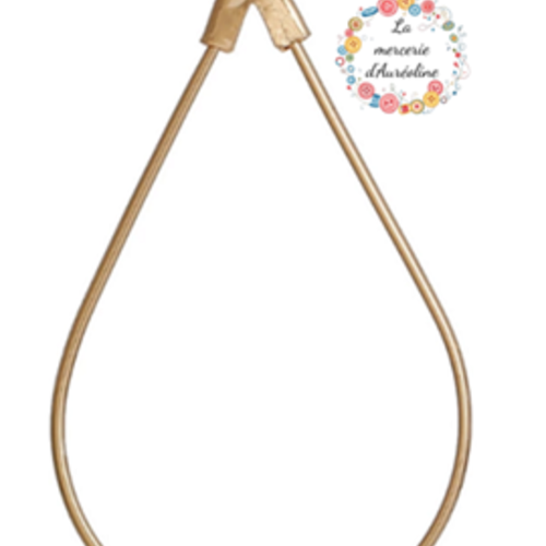 Support de bo goutte doré x2