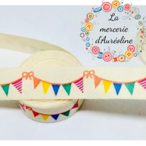 Ruban "guirlandes de fanions" - 16mm