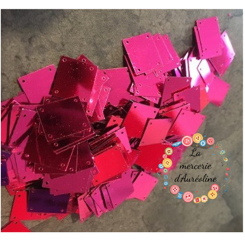 Sequins rectangle fuchsia - 12g