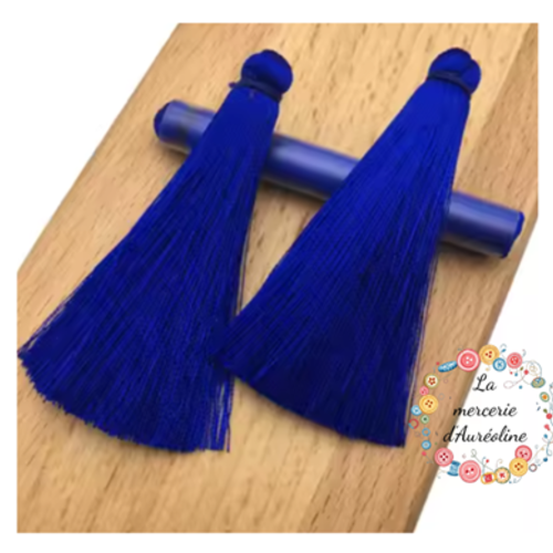 Pompon bleu royal - 12cm