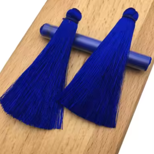 Pompon bleu royal - 12cm