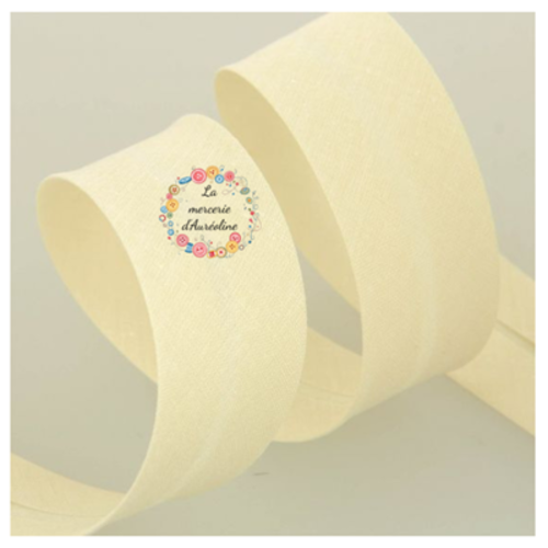 Biais de coton vanille - 2cm