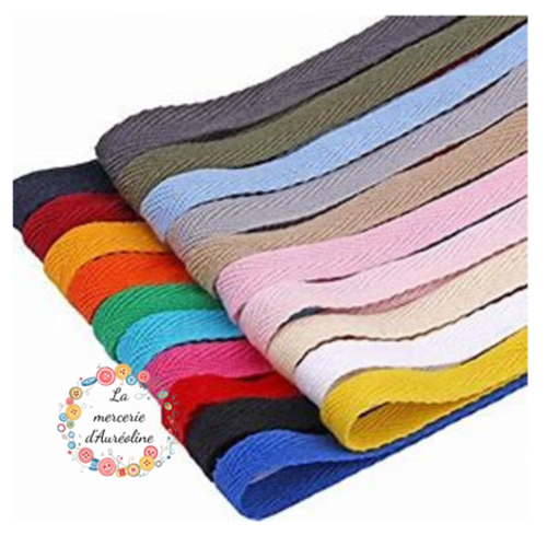 Ruban sergé de coton  - 10mm x3m