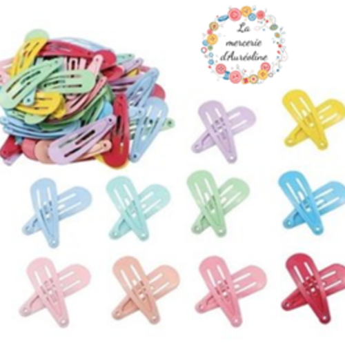 Barrette clic-clac - 4cm  x 2