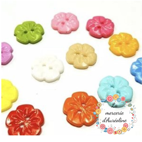 Bouton fleur  - 15mm x2