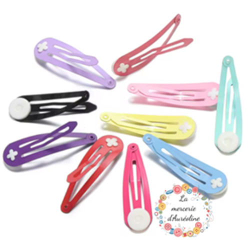 Barrette clic-clac avec plateau x 2