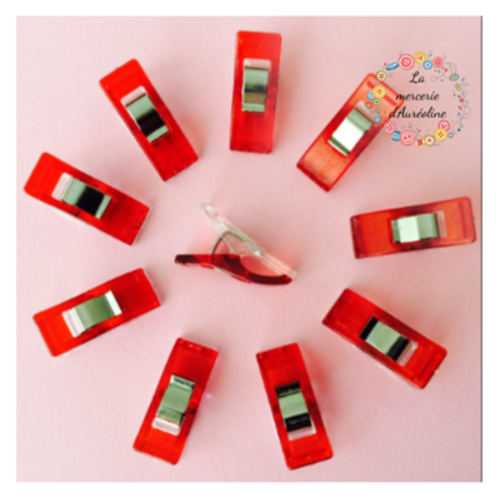Pince couture rouge x 12