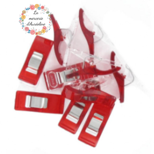 Pince couture rouge x 12