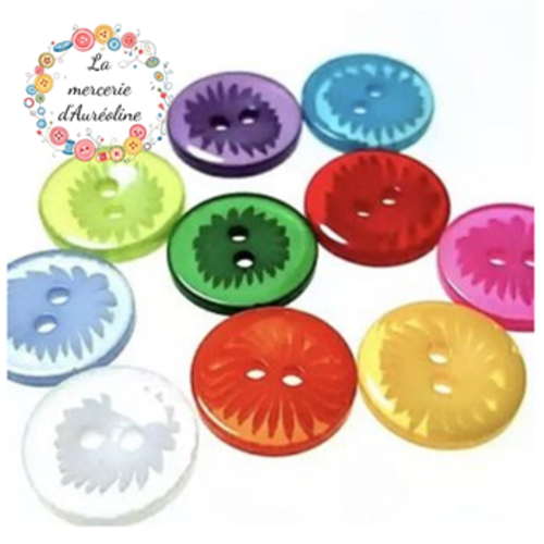 Bouton rond "sulfure"  - 13mm x2