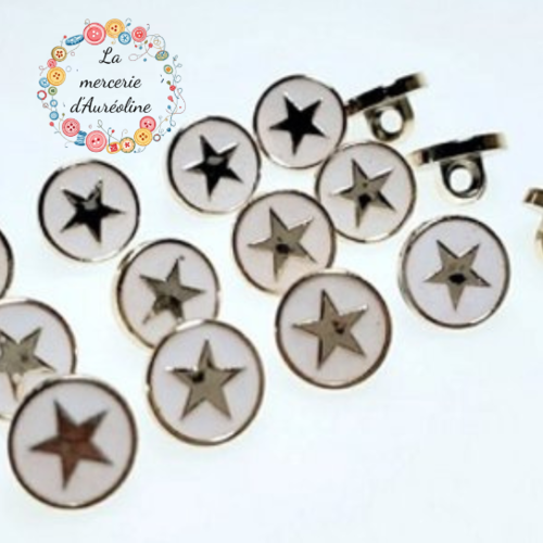 Bouton  rond "la piste aux étoiles"  - 11mm x2