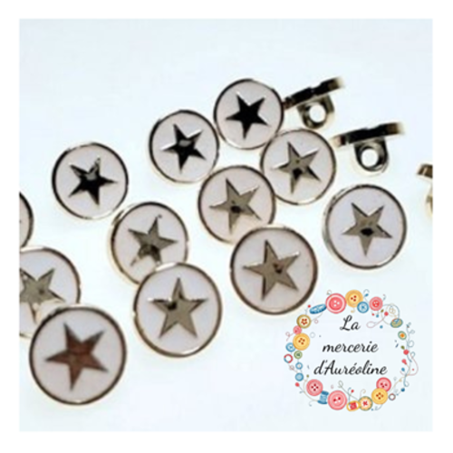 Bouton  rond "la piste aux étoiles"  - 11mm x2