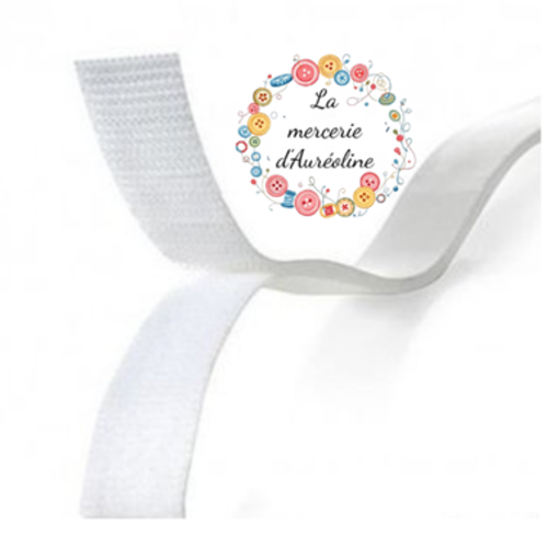 Bande auto agrippant blanc - 20mm