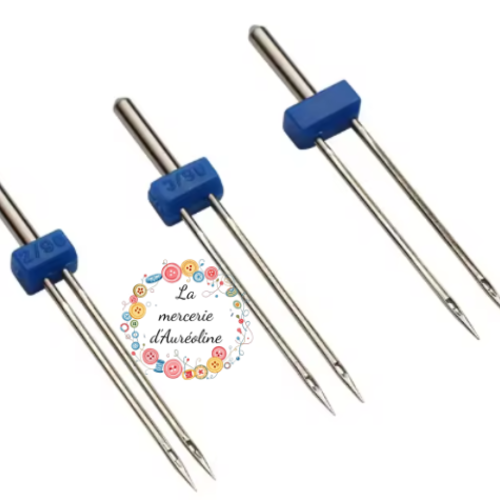 Aiguilles doubles pour machine à coudre - taille 90