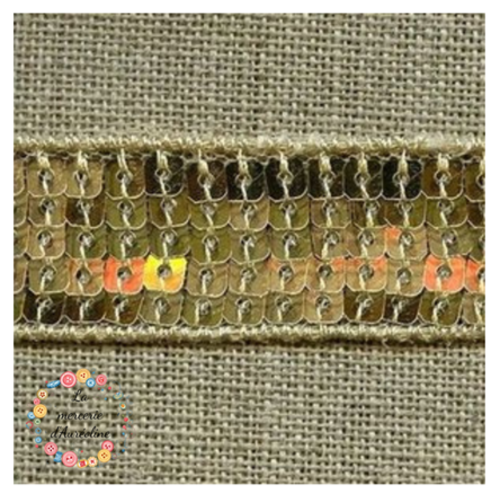 Ruban de sequins doré  - 2,5 cm