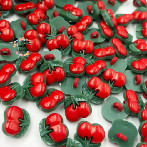 Bouton "cerises" - 12mm x3