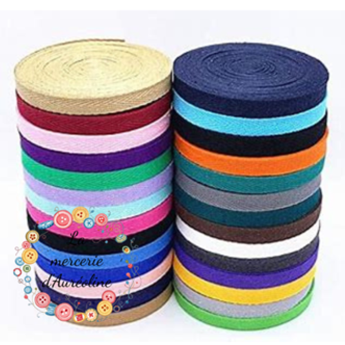 Ruban sergé de coton  - 10mm  x3m