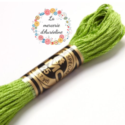Fil à broder à la main dmc - 704 - vert citron