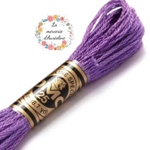 Fil à broder main dmc - 208 - pensée