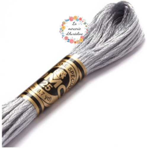 Fil à broder main dmc - 415 - chrome métallisé
