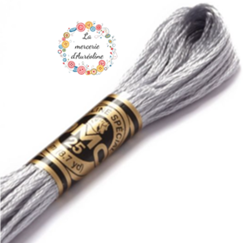 Fil à broder main dmc - 415 - chrome métallisé