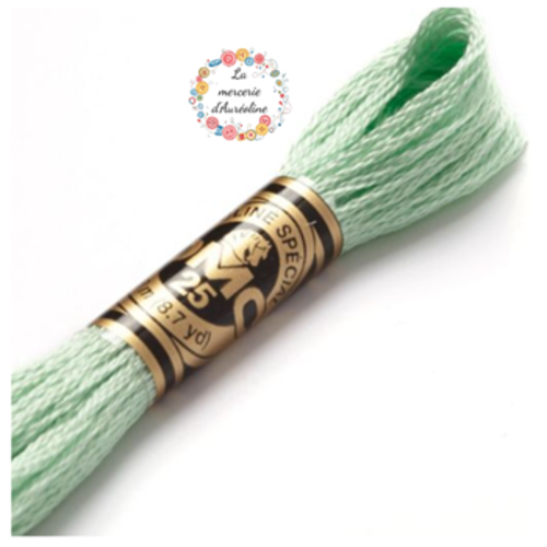 Fil à broder main dmc - 955 - vert pâle