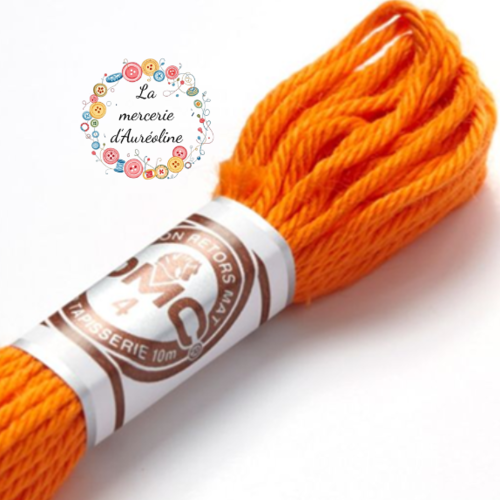 Fils retors mat dmc pour canevas -  n°2947 - orange