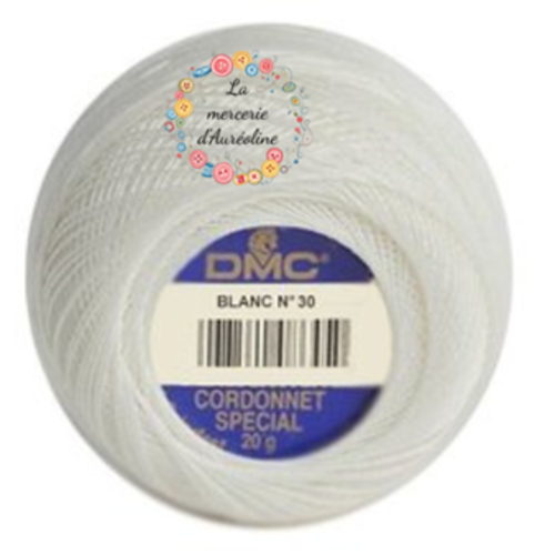 Fil à crochet cordonnet spécial n°30 - blanc