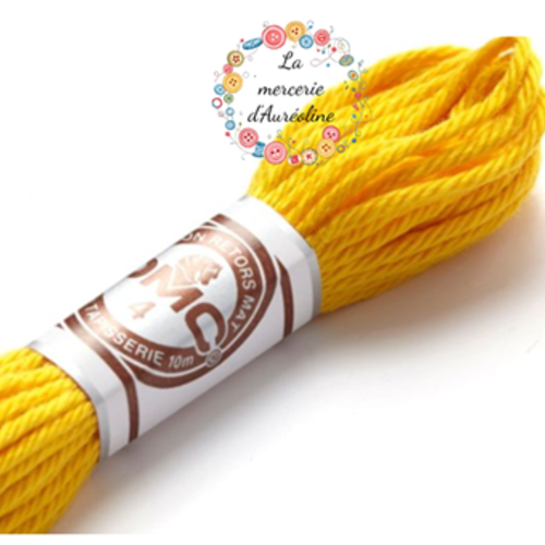 Fils retors mat dmc pour canevas - n°2155 - jaune d'or