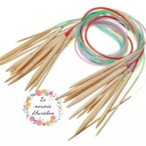 Aiguilles circulaires - bambou -  60cm